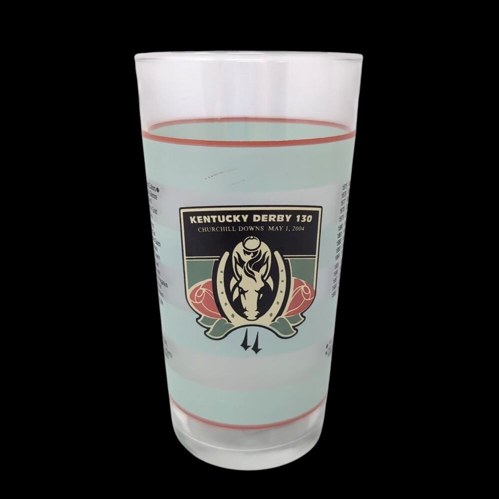 2004‎ Kentucky Derby 30 Mint Julep Glass Souvenir Horse Race Winner Smarty Jones